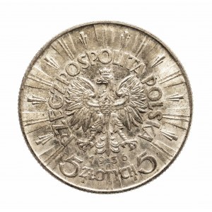 Polska, II Rzeczpospolita 1918-1939, 5 złotych 1936 Piłsudski, Warszawa.