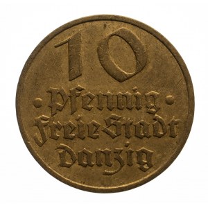 Wolne Miasto Gdańsk 1920-1939,10 fenigów 1932, Berlin.