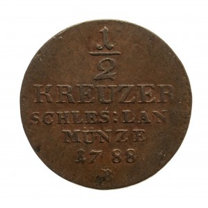 Śląsk, Fryderyk Wilhelm II 1786-1797, półkrajcar 1788 B, Wrocław.