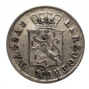 Niemcy, Nassau, Adolf 1839-1866, 3 krajcary 1845, Wiesbaden