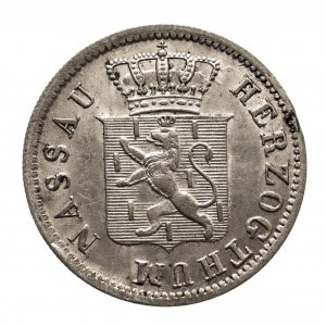 Niemcy, Nassau, Adolf 1839-1866, 3 krajcary 1855, Wiesbaden