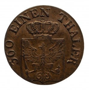 Niemcy, Prusy, Fryderyk Wilhelm III 1797-1840, 1 fenig 1821 D, Duesseldorf
