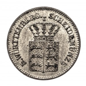 Niemcy, Wirtembergia, Wilhelm I 1816-1864, 1 krajcar 1862, Stuttgart