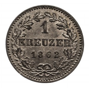 Niemcy, Frankfurt, Wolne Miasto, 1 krajcar 1862, Frankfurt