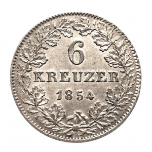 Niemcy, Frankfurt, Wolne Miasto, 6 krajcarów 1854 - widok miasta, Frankfurt (2)