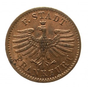 Niemcy, Frankfurt, Wolne Miasto, 1 heller (halerz) 1849, Frankfurt