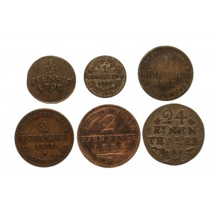 Niemcy, zestaw monet z XVIII i XIX wieku
