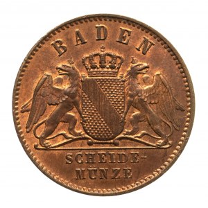 Niemcy, Badenia, Fryderyk I 1852-1907, 1 krajcar 1868, Karlsruhe