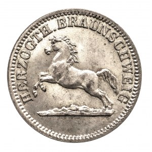 Niemcy, Brunszwik, Wilhelm 1831-1884, 1/2 grosza 1857, Brunszwik