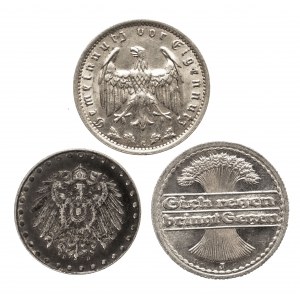 Niemcy, zestaw 3 monet z lat 1914-1934