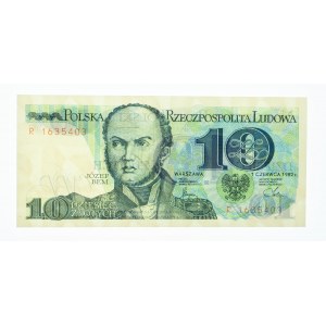 Polska, PRL 1944 - 1989, 10 ZŁOTYCH 1.06.1982, seria R.