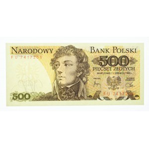 Polska, PRL 1944 - 1989, 500 ZŁOTYCH 1.06.1982, seria FU.