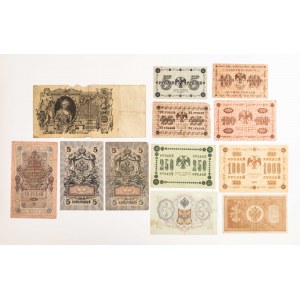 Rosja, zestaw 12 banknotów.