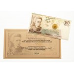 Rzeczpospolita Polska, NBP - banknot kolekcjonerski, 20 złotych, 100 rocznica przyznania Nagrody Nobla Marii Skłodowskiej-Curie, Warszawa 2011.