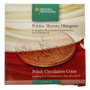 Polska, Rzeczpospolita od 1989, Zestaw monet obiegowych - Jan Paweł II, w tym 2 złote 1994