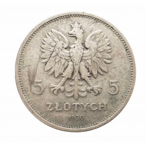 Polska, II Rzeczpospolita 1918–1939, 5 złotych 1930, Sztandar, Warszawa