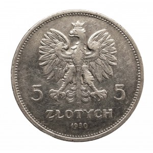 Polska, II Rzeczpospolita 1918-1939, 5 złotych 1930, Nike, Warszawa