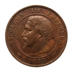 Francja, 5 centów 1853, Wizyta Cesarza na Giełdzie w Lille 23-24 września 1853 roku, Lille