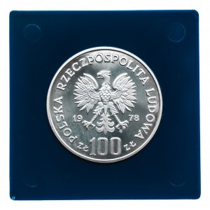 Polska, PRL 1944-1989, 100 złotych 1978, Ochrona Środowiska - Łoś, srebro