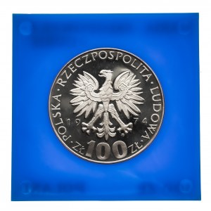 Polska, PRL 1944-1989, 100 złotych 1974, Maria Składowska-Curie, srebro