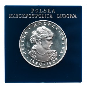 Polska, PRL 1944-1989, 100 złotych 1975, Helena Modrzejewska, srebro
