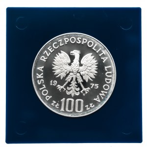Polska, PRL 1944-1989, 100 złotych 1975, Zamek Królewski w Warszawie, srebro