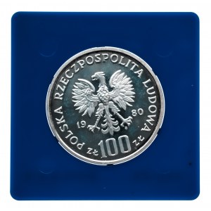 Polska, PRL 1944-1989, 100 złotych 1980, Ochrona Środowiska - Głuszec, srebro