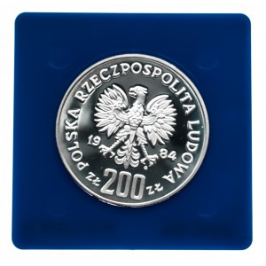 Polska, PRL 1944-1989, 200 złotych 1984, Sarajewo 1984, srebro