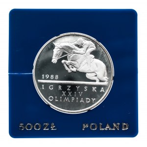 Polska, PRL 1944-1989, 500 złotych 1987, Seul 1988, srebro
