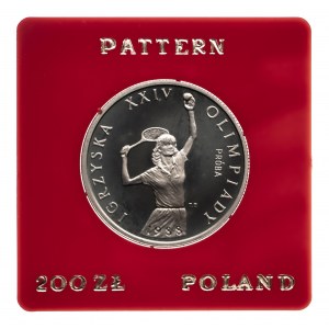 Polska, PRL 1944-1989, 200 złotych 1987, Igrzyska XXIV Olimpiady, PRÓBA, miedzionikiel