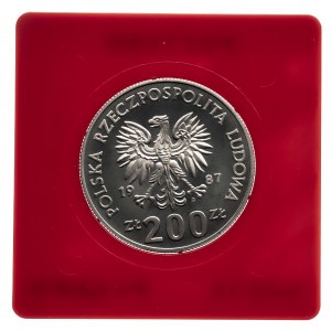 Polska, PRL 1944-1989, 200 złotych 1987, Igrzyska XXIV Olimpiady, PRÓBA, miedzionikiel