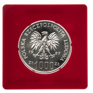 Polska, PRL 1944-1989, 1000 złotych 1987, Vratislavia, PRÓBA, srebro (1)