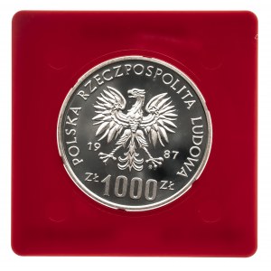 Polska, PRL 1944-1989, 1000 złotych 1987, Muzeum Śląskie, PRÓBA, srebro (1)