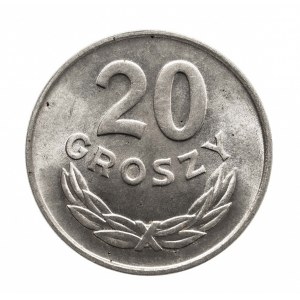 Polska, PRL 1944-1989, 20 groszy 1949, aluminium, Kremnica