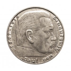 Niemcy, III Rzesza 1933-1945, 2 marki 1938 D, Hindenburg