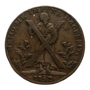 Szkocja, Token, półpensa 1792, Edenburg.