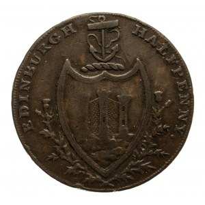 Szkocja, Token, półpensa 1792, Edenburg.