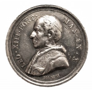 Watykan, medal Leon XIII 1888. Srebro.