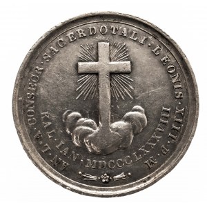 Watykan, medal Leon XIII 1888. Srebro.