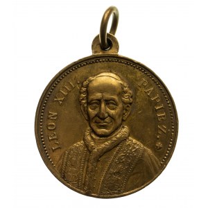 Polska, medal, PAMIĄTKA 50 LETNIEGO JUBIL.BISKUPIEGO OJCA ŚW. LEONA XIII 19 LUT.1893.