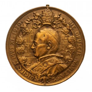 Polska, medal, PIUS XI. W DZIESIĄTĄ ROCZNICĘ CUDU NAD WISŁĄ. Warszawa 1930