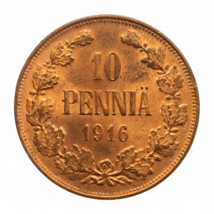 Finlandia, Mikołaj II 1894-1916, 10 pennia 1916