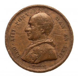 Watykan, Leon XIII (1878–1903), medal, autorstwa Bianchiego, wybity z okazji roku jubileuszowego