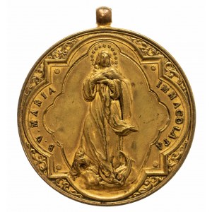 Watykan, medalik religijny z uszkiem PIUS X, pocz. XX w.