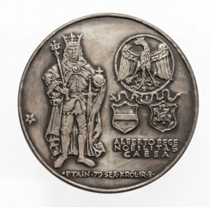Polska, PRL, medal z serii królewskiej PTAiN NR 8 - Jan Olbracht, 1979, Warszawa.