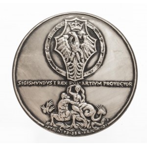 Polska, PRL, medal z serii królewskiej PTAiN NR 10 - Zygmunt I Stary, 1979, Warszawa.