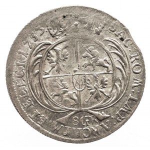 Polska, August III 1733-1763, dwuzłotowka (8 groszy) 1753, Lipsk