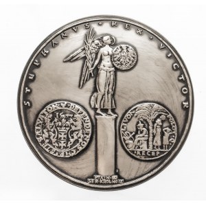 Polska, PRL, medal z serii królewskiej PTAiN NR 12 - Stefan Batory, 1980, Warszawa.