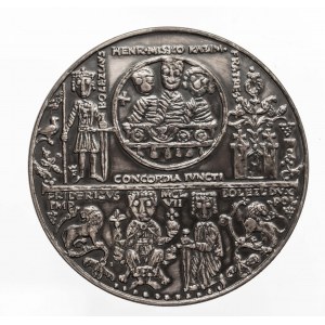 Polska, PRL, medal z serii królewskiej PTAiN NR 3''A, Bolesław Kędzierzawy, 1983, Warszawa.