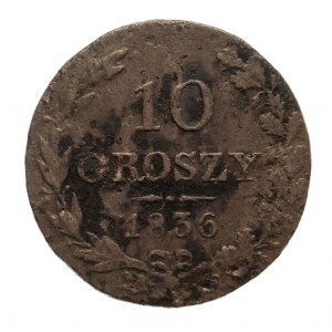 Zabór Rosyjski, Mikołaj I 1825-1855, 10 groszy 1836, Warszawa